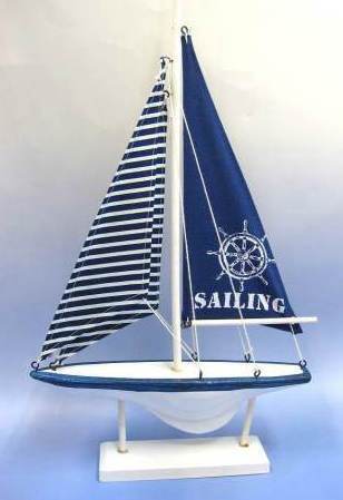 ストライプ帆ヨット(舵輪SAILING)